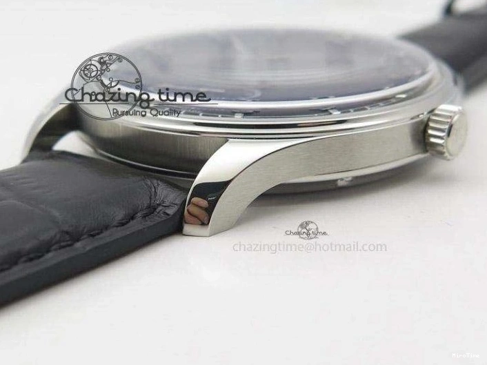 MIROTIME 0425 Portuguese IW545407 Black Dial ZF 1:1 Best Edition On Dark Blue Leather Strap DailyWear 7337
